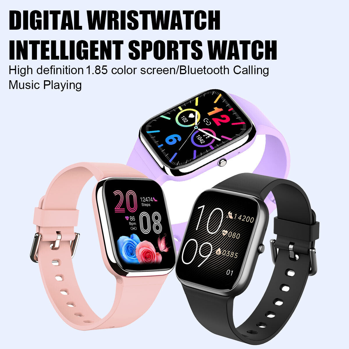 Smart Watch Fitness Tracker with Heart Rate Monitor for Men & Women – Sport Watches Compatible with iOS and Android