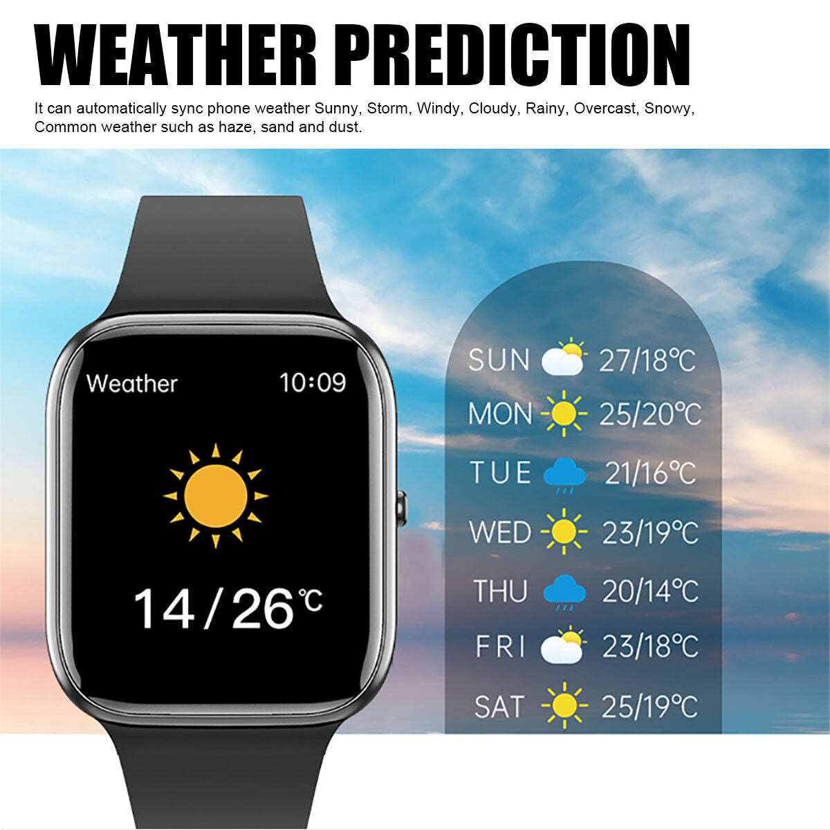 Smart Watch Fitness Tracker with Heart Rate Monitor for Men & Women – Sport Watches Compatible with iOS and Android