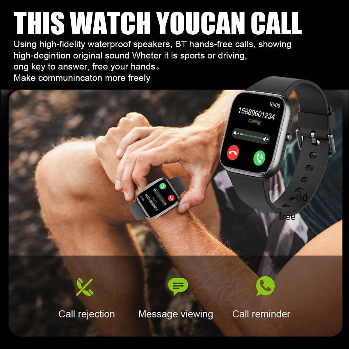 Smart Watch Fitness Tracker with Heart Rate Monitor for Men & Women – Sport Watches Compatible with iOS and Android