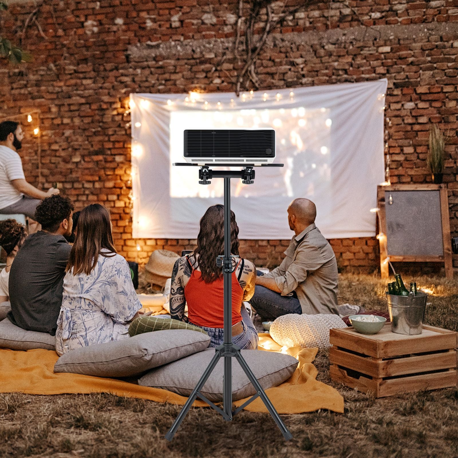 Portable Adjustable Projector Stand Tripod with Height and Tilt Control