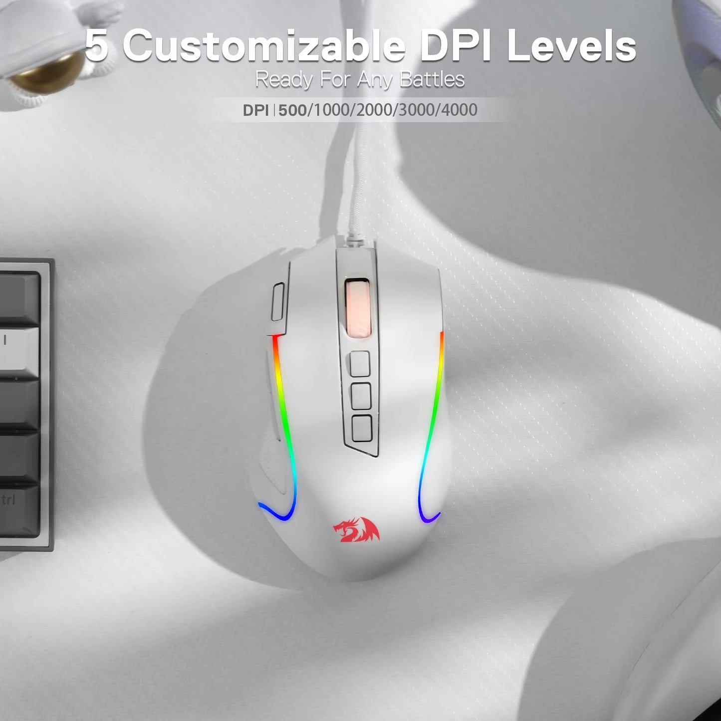 M612 Predator RGB Gaming Mouse – 8000 DPI Wired Optical, 11 Programmable Buttons