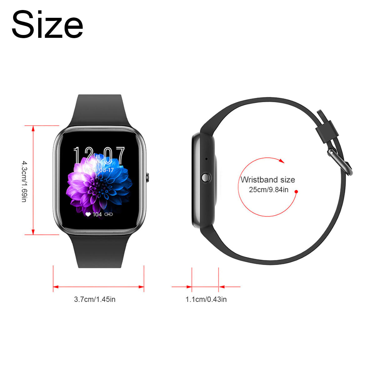 Smart Watch Fitness Tracker with Heart Rate Monitor for Men & Women – Sport Watches Compatible with iOS and Android