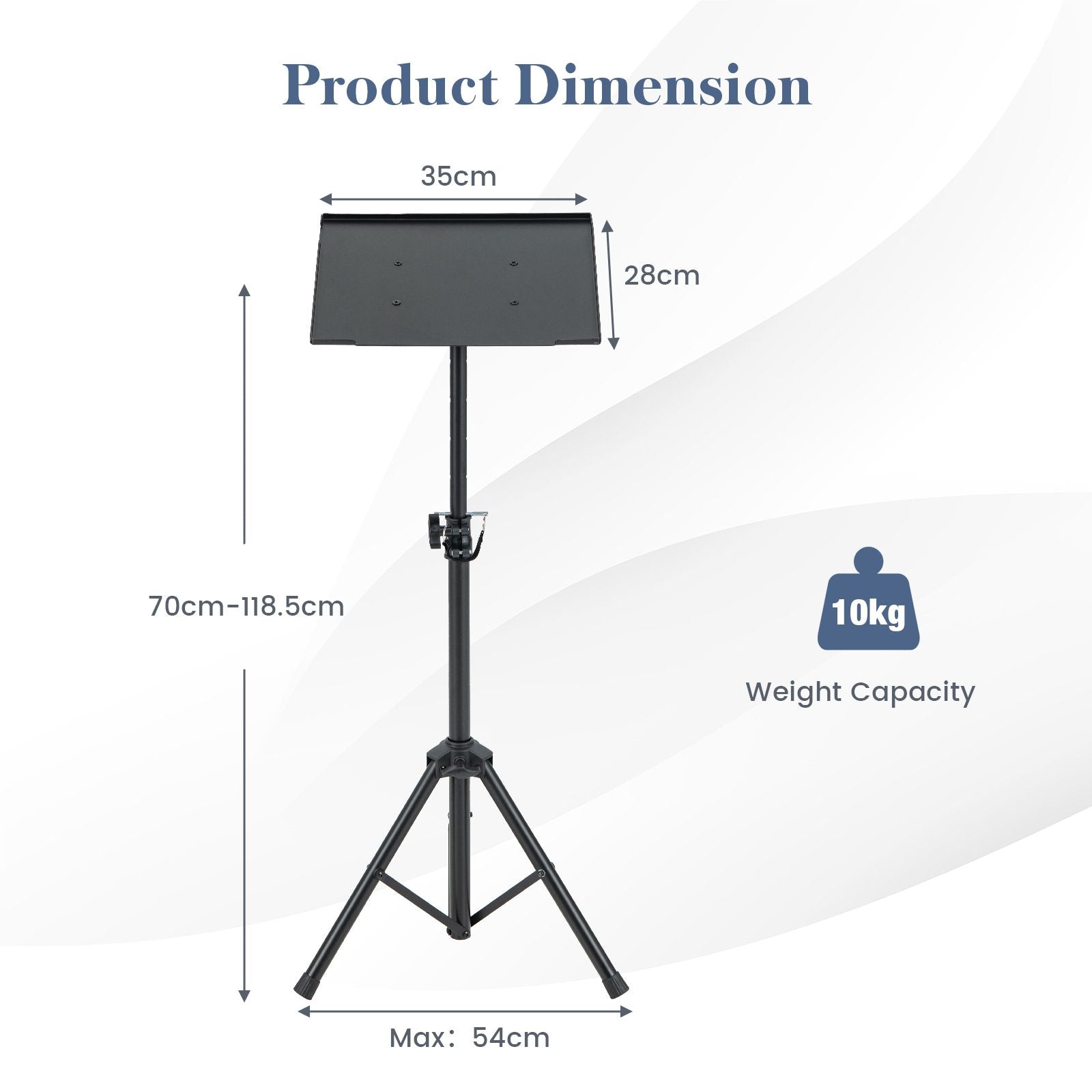 Portable Adjustable Projector Stand Tripod with Height and Tilt Control