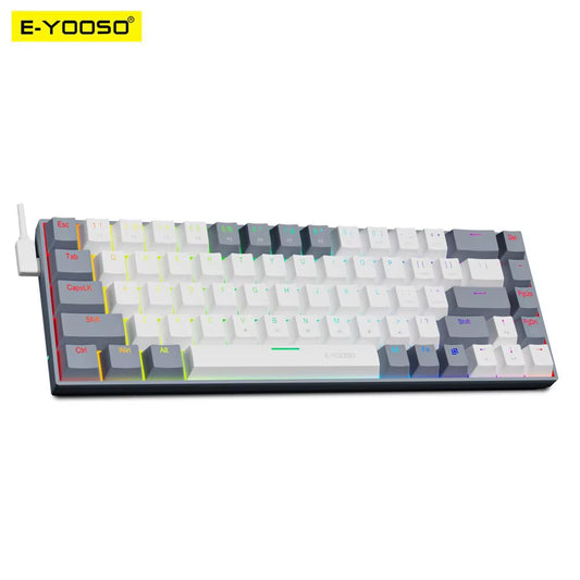 Z686 RGB 60% Mini Slim Mechanical Gaming Keyboard – Wired, Red Switch, 68 Keys
